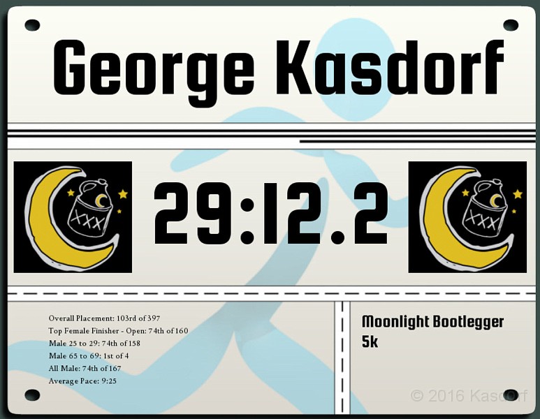 2016 Bootlegger 5K 100.jpg - 2016-05 Moonlight Bootlegger 5K race in the dark. A night race using headlight.